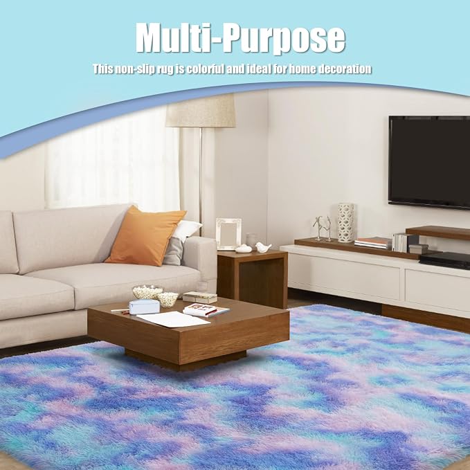 9x12 Fluffy Area Rugs for Living Room, Large Fuzzy Shag Area Rug for Bedroom - Image 6