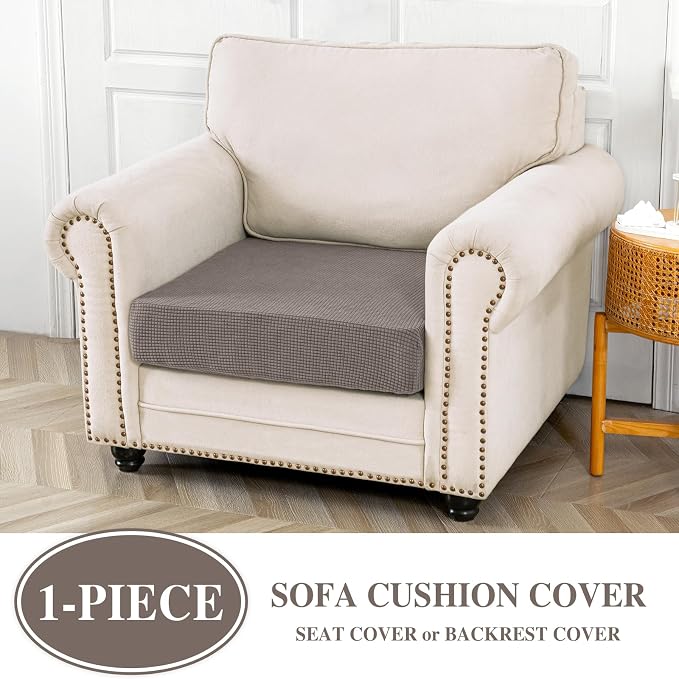 Couch Cushion Cover Seat Cushion Cover Stretch Armchair Cover Separate - Image 2