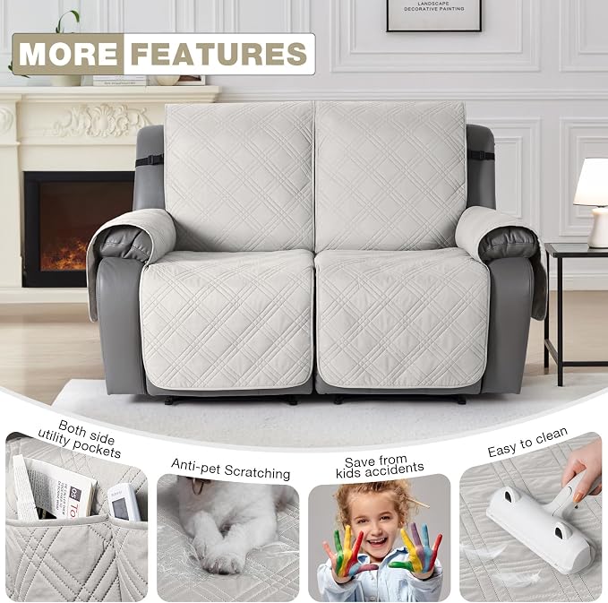 TAOCOCO 100% Waterproof Loveseat Recliner Cover - Image 5