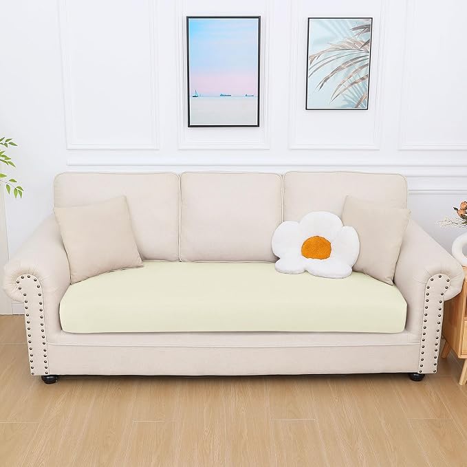 hyha Milk Silk Couch Cushion Covers, Soft Magic Sofa Covers Washable - Image 7