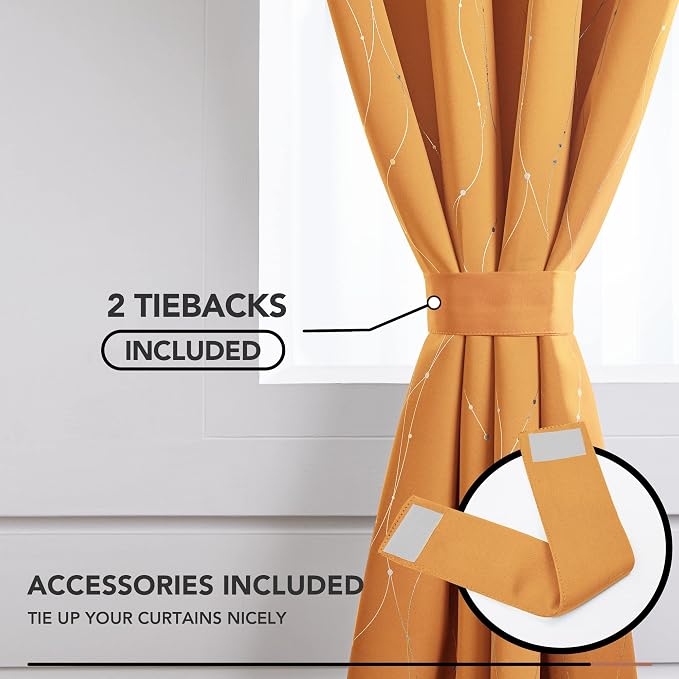 Deconovo Blackout Curtains for Home Decoration, 72 Inch Length - Image 4