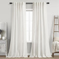 Nanspring Beige White Linen Curtains 96 Inches Long by Nanspring
