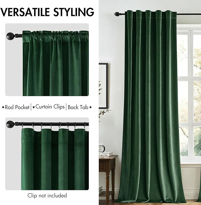 MIULEE Velvet Curtains 96 inches - Image 2