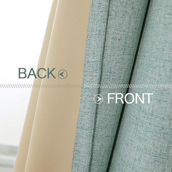 MIULEE Linen Texture 90 Inches Curtains - Image 6