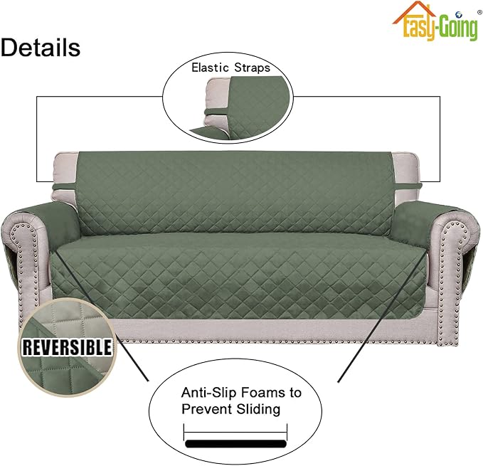Easy-Going Oversized Chair Sofa Slipcover Reversible Sofa Cover Water Resistant - Image 3