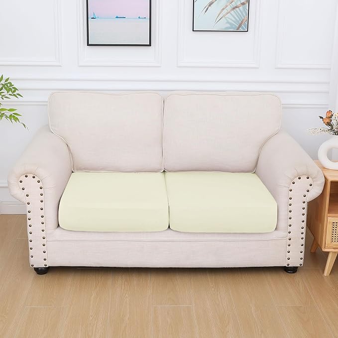 hyha Milk Silk Couch Cushion Covers, Soft Magic Sofa Covers Washable - Image 7