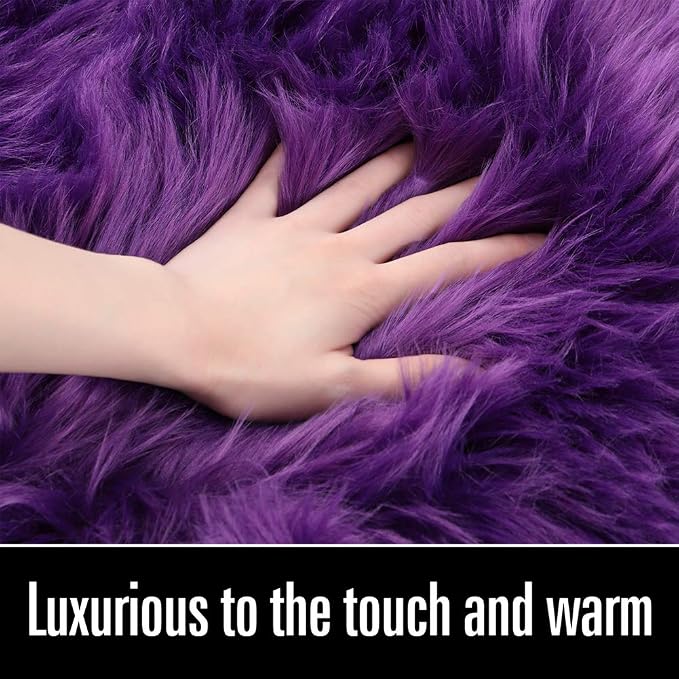 LOCHAS Soft Fluffy Faux Fur Rugs - Image 3