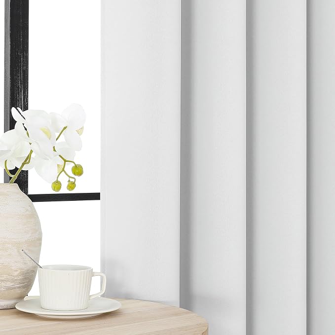 Joydeco 60% Blackout White Curtains 84 Inch Length 2 Panels, Thermal Insulated - Image 6