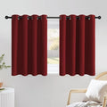 NICETOWN Red Kitchen Curtains for Christmas, Thermal Insulated Grommet Blackout by NICETOWN