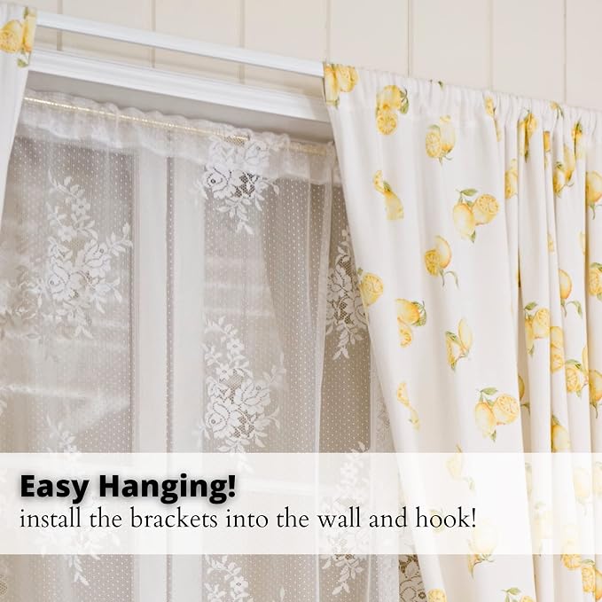 Yafa Home Fashion Heavy Duty Single Standard Adjustable Curtain Rod Hardware - Image 7