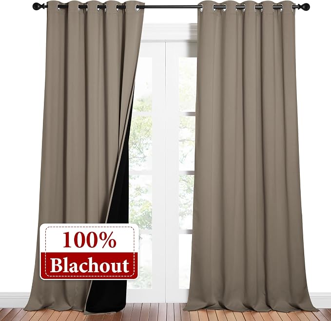 NICETOWN Total Shade Curtains and Draperies, Heavy-Duty Full Light Shading - Image 2