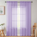 Sheer Lavender Curtains for Bedroom Living Room 90 Inches Long 2 Panels Set by WelvetBLK