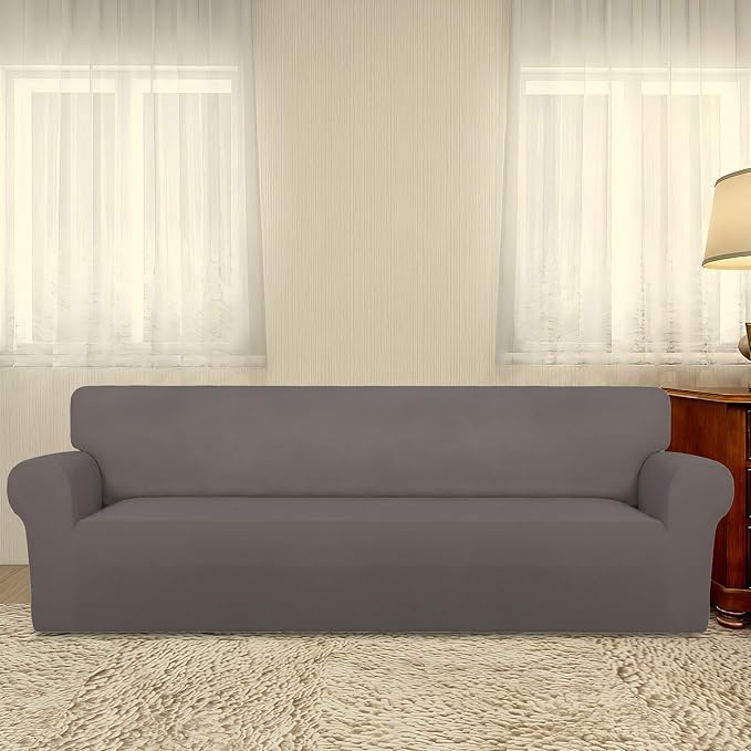 PureFit Super Stretch 4 Seater Sofa Slipcover – Spandex Non Slip Soft Couch - Image 2