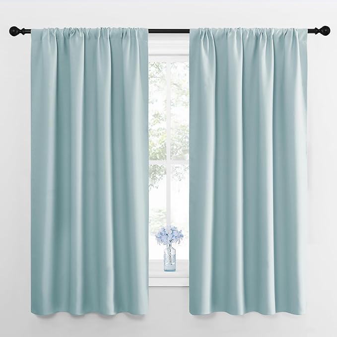 NICETOWN 2 Panels Blackout Curtains, Rod Pocket Thermal Insulated Curtains by NICETOWN