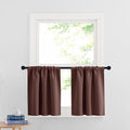 RYB HOME Blackout Bathroom Window Curtains, Short Thermal Insulated Heat by RYBHOME