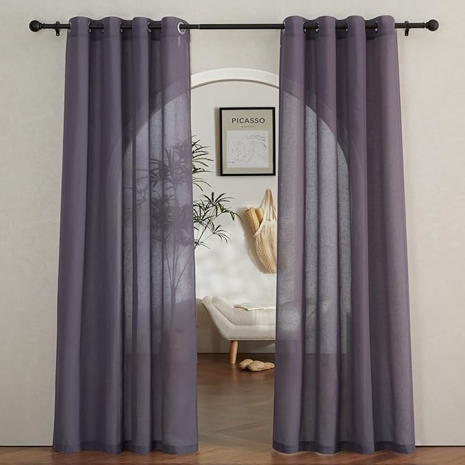 NICETOWN Flax Linen Sheer Curtains by NICETOWN