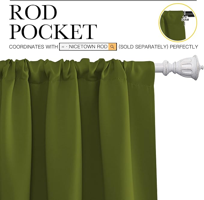 NICETOWN Bedroom Curtains Draperies - Image 3