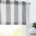 jinchan Striped Linen Valance Curtain 16 Inch Vertical Striped Valance by JINCHAN