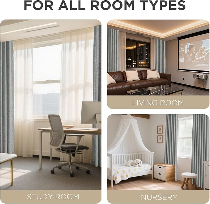 Joydeco Linen Blackout Curtains - Image 8