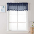 Chyhomenyc Navy Blue Sheer Valances by Chyhomenyc