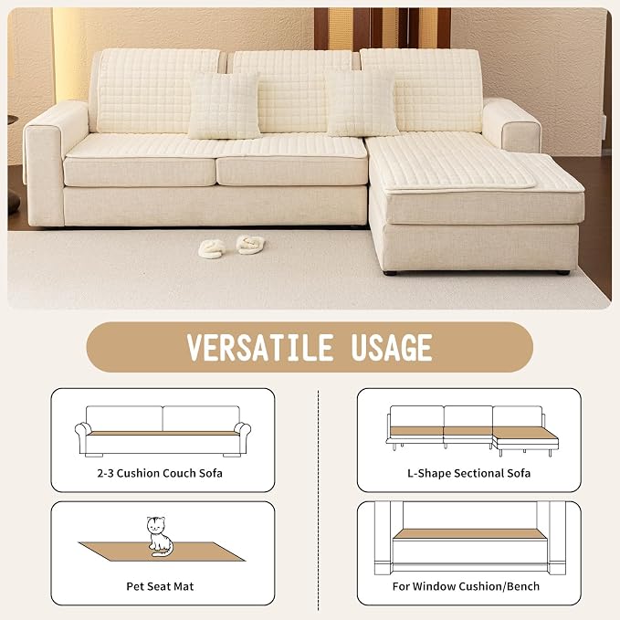 Velvet Couch Covers for Dogs, Dog Sectional Couch Covers, Pet Couchs Cover for - Image 4