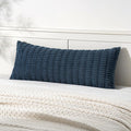 MIULEE Pack of 1 Blue Long Body Lumbar Decorative Throw Pillow Cover 14x36 Inch by MIULEE