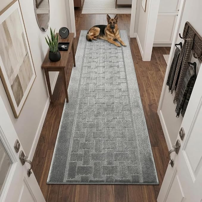 Runner Rug 12 ft, Non-Slip Washable Rug, Rubber Backing, Rolled in Box - Image 4