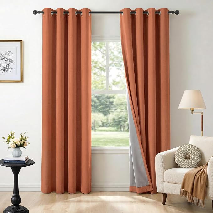 100% Blackout Shield Linen Blackout Curtains by 100BlackoutShield