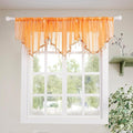 Molaxhome Swag Curtain 51 inch Length Rod Pocket Scalloped Curtain Valance by Molaxhome