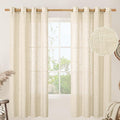 LAMIT Beige 72 inch Linen Curtains 2 Panels Set by LAMIT