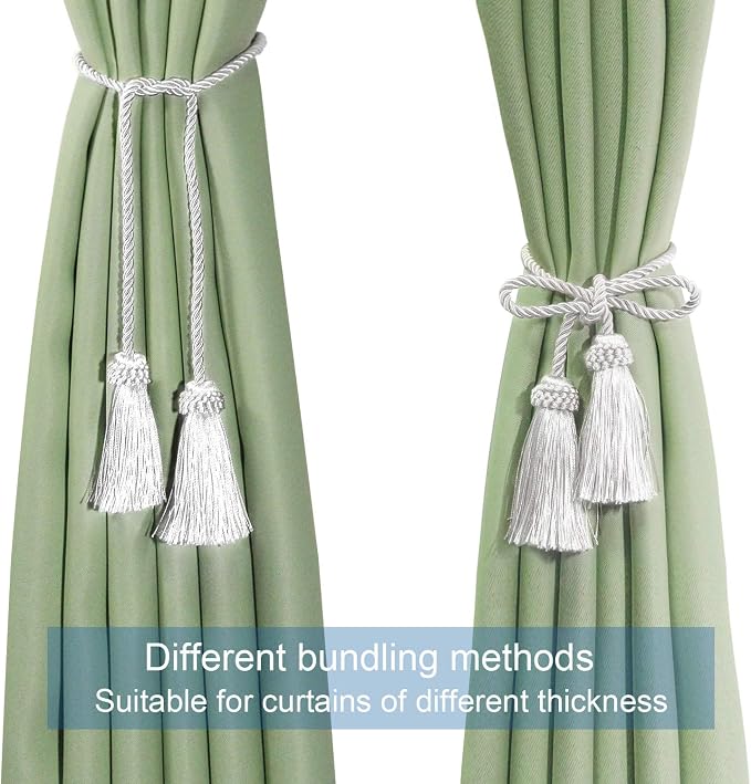 Fenghuangwu Curtain Tiebacks Handmade Decorative Curtain Holdbacks Rope - Image 6
