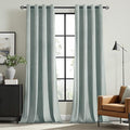 MIULEE Velvet Curtains Misty Blue Elegant Grommet Thermal Insulated Soundproof by MIULEE