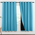 NICETOWN 100% Blackout Window Curtain Panels, Teal Blue, 2 Pieces, 70-inch Wide by NICETOWN