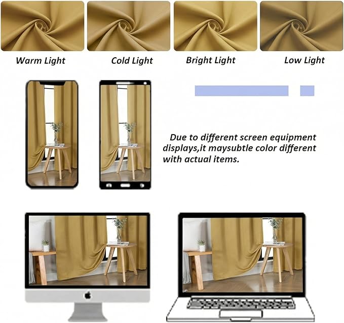 Simplebrand Ava Bright Gold Blackout Curtains - Image 8