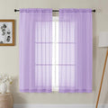 Gwine Lilac Sheer Curtains 63 Inch Length by Gwine