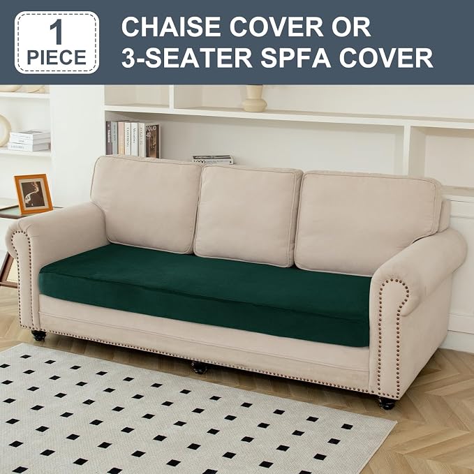 Couch Cover Velvet Chaise Cushion Cover - Image 4