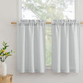 RYB HOME Kitchen Curtains, 30 inches Long Linen Rod Pocket Semi Sheer Cuartins by RYBHOME