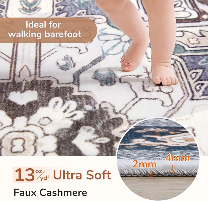OPPODREAM Soft Throw Rugs 2x3, Small Washable Entryway Rugs 2 x 3 - Image 2