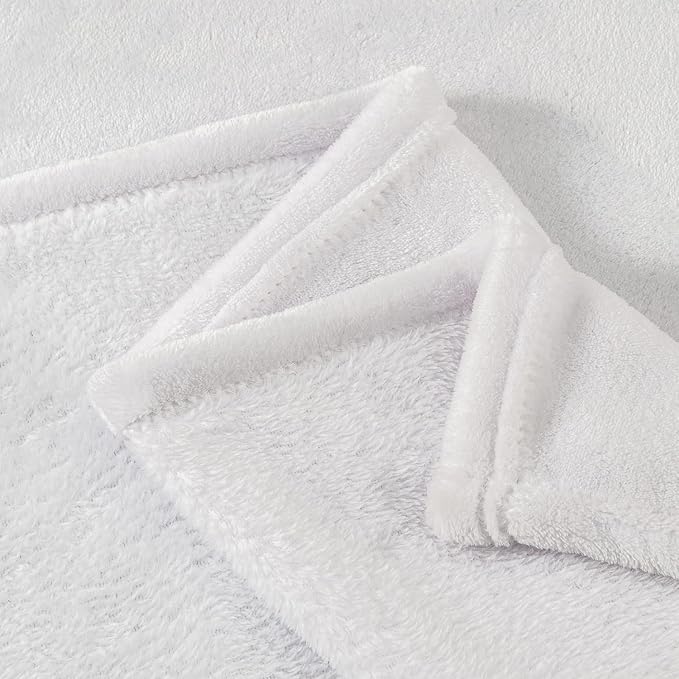 BEDELITE Fleece Blanket White Throw Blanket - Image 6