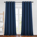 NICETOWN Moroccan Blue Room Darkening Curtains 90 inch Length by NICETOWN