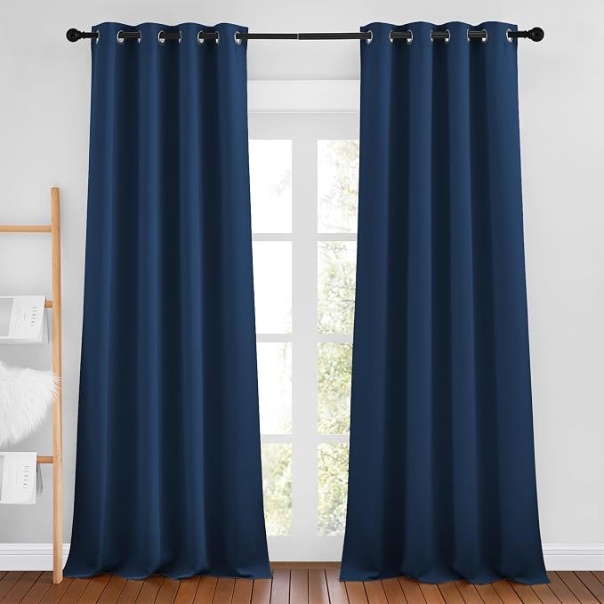 NICETOWN Moroccan Blue Room Darkening Curtains by NICETOWN