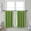 Simplebrand Ava Lime Short 36 Inches Blackout Curtain 2 Panels Set, Half Window by Simplebrand