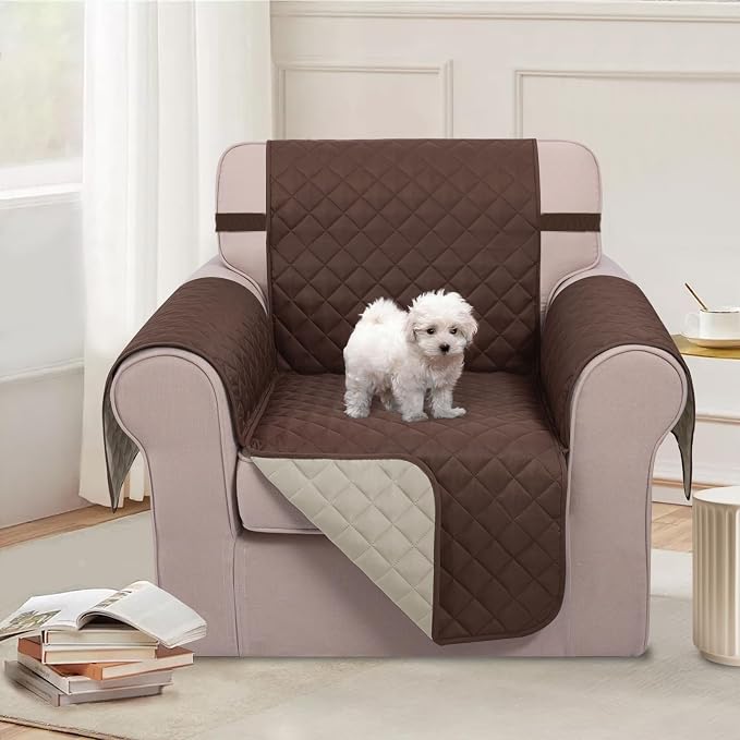 U-NICE HOME Reversible Oversized Chair Covers Quilted Water Repellent Pet - Image 2