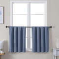 Simplebrand Ava Denim Short 24 Inches Blackout Curtain 2 Panels Set, Half by Simplebrand