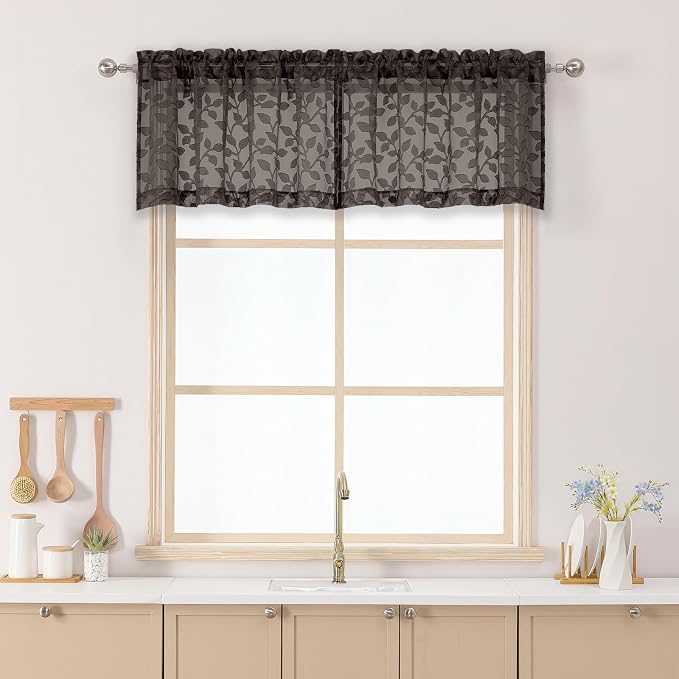 Chyhomenyc Chocolate Sheer Valances by Chyhomenyc