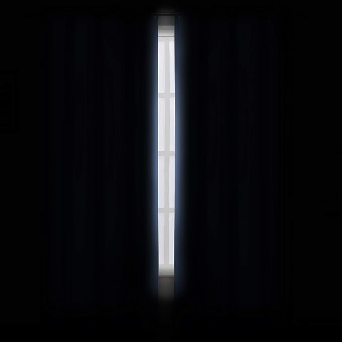 Sky Blue Thermal Blackout Curtains/38 x 84 Inch/Set of 2 Panels Room Darkening - Image 3