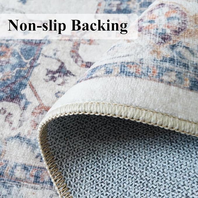 4x10 Washable Hallway Runner Rug: Oriental Living Room Entry Extra Wide Area - Image 6