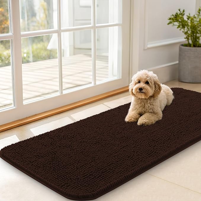 OLANLY Dog Door Mat for Muddy Paws 47x20, Absorbs Moisture and Dirt, Absorbent by OLANLY