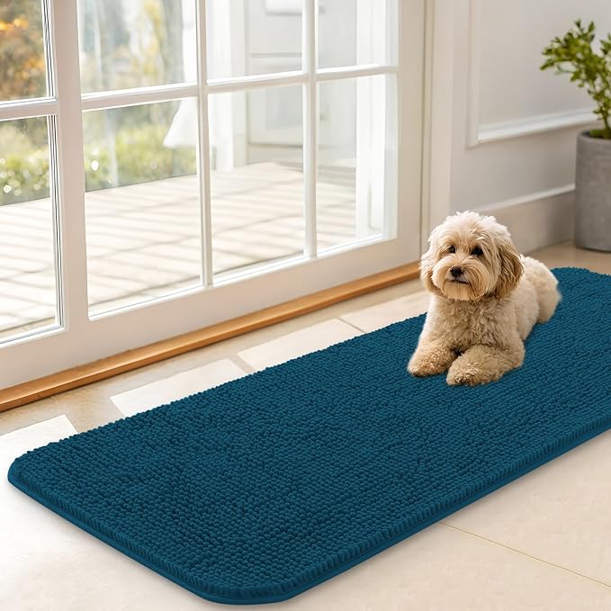 OLANLY Dog Door Mat for Muddy Paws 47x17, Absorbs Moisture and Dirt, Absorbent by OLANLY