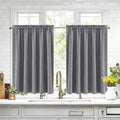 DWCN Grey Blackout Curtains for Half Window, Thermal Insulated Energy Saving by DWCN